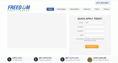 Desktop Screenshot of freedomcashlenders.com